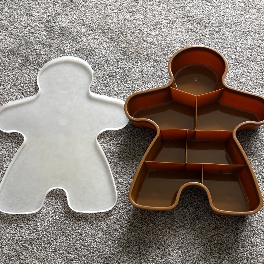 Source Unknown White Gingerbread Man Food Storage Container - Picture 3 of 4